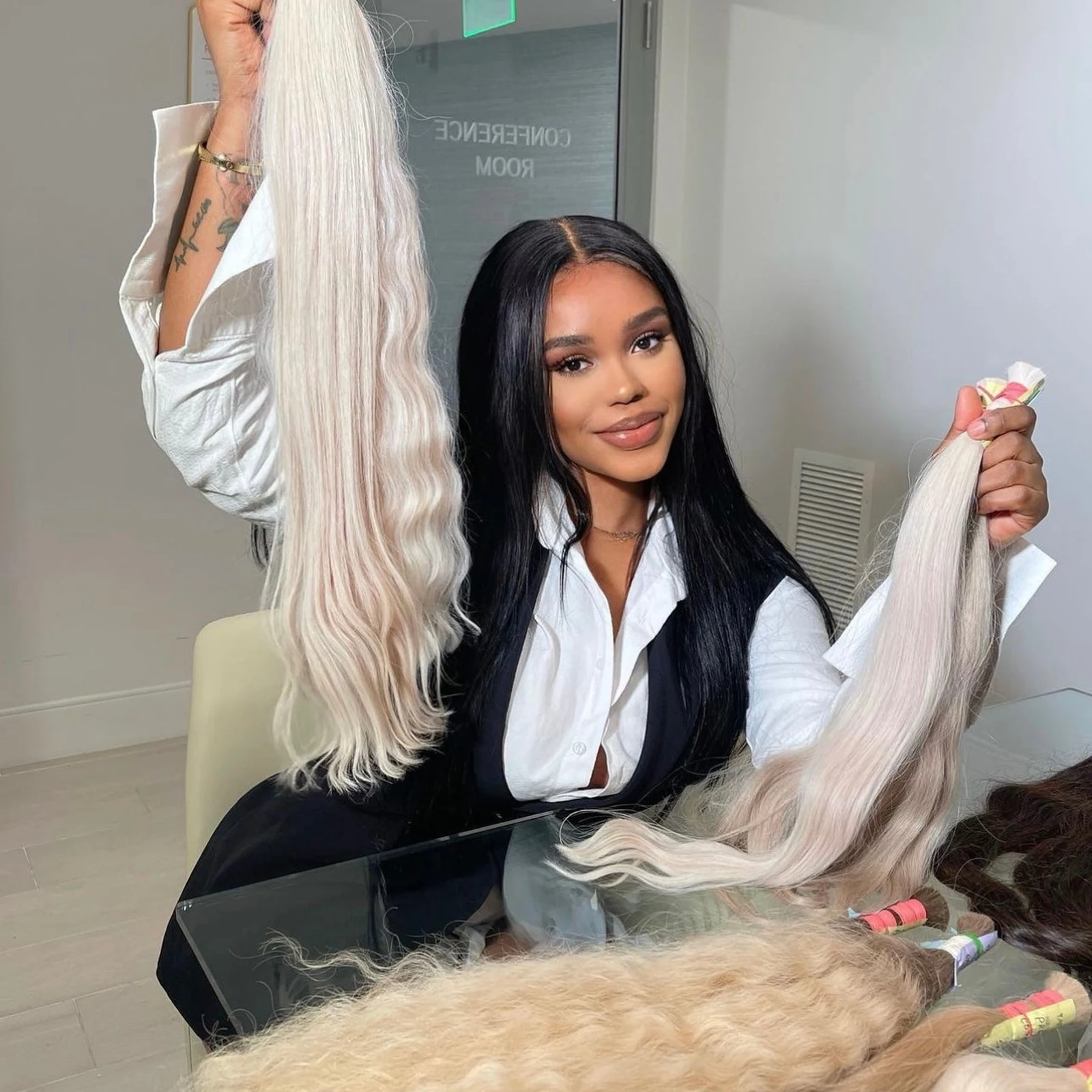 Blonde luxury wavy bundle